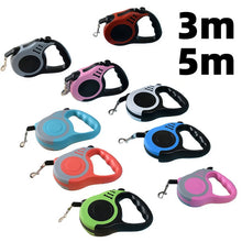 Laisse pour chien de 3 m 5 m pour petits et moyens chiens et chats, rétractable automatique, en nylon solide, corde de traction pour animaux de compagnie Chihuahua Bulldog