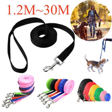 Laisse longue de 1,2 m à 30 m pour chiens Laisse extra longue pour chiots Entraînement en extérieur Corde en nylon Accessoires pour chiens Laisses de dressage étendues